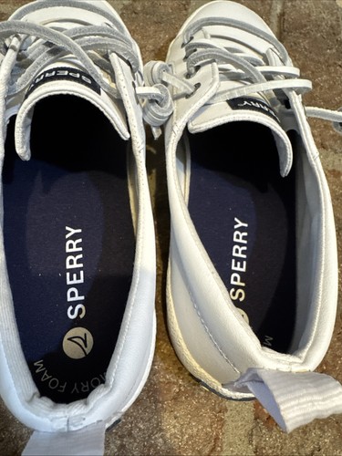 Sperry White Leather size US 8.5M Women's Crest Vibe Sneaker - Picture 18 of 21