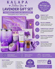 KALAPA Follow You Lavender Scented Gift Set w/ Tumbler, Candle, Bath Bomb