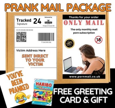 Lustiges Streich-Post-Paket: Gag-Geschenk für Freunde - Ihnen wurde ein Streich
