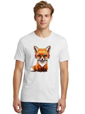Cool-Fox Mens Graphic Tee, 100% Cotton, Casual Summer Wear