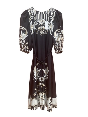 JADE by Johnny Was Silk Rayon Midi Dress MED Bird Of Paradise VIVIETTE NWT BONUS - Picture 2 of 8