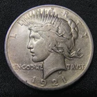 1921 High Relief Silver Peace Dollar - Key Date - 1st Year - Fine Details