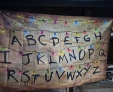 Alphabet Christmas lights Tapestry Art Wall, Tapestry Room Decor 49" x 58" New