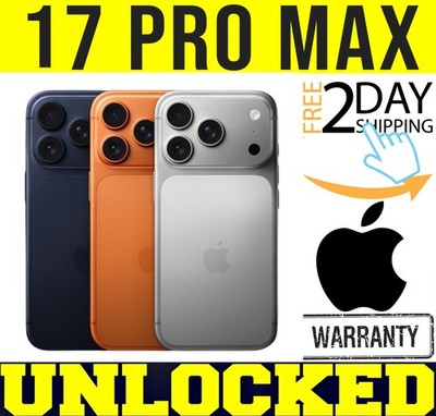 APPLE IPHONE 17 PRO MAX 256GB 512GB (FACTORY UNLOCKED)  100% BATTERY   SEALED 