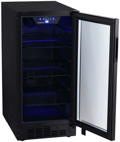 EdgeStar BBR901BL Black 15"W 80 Can Built-In Beverage Center With Slim Design - Picture 10 of 12
