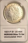 Uncirculated 1921-P  $1 Morgan Silver US Mint  Brilliant  "FREE SHIPPING"  V21