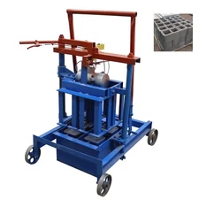 220V Hollow Soil Block Brick Maker Interlocking Paving Brick Molding Machine