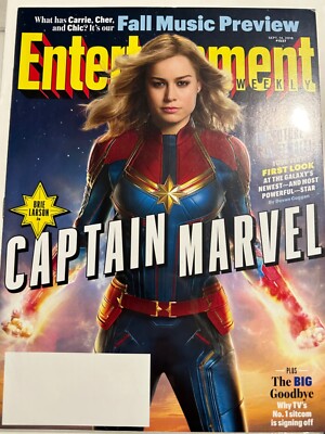 BRIE LARSON ''CAPTAIN MARVEL'' September 2018 ENTERTAINMENT WEEKLY Magazine