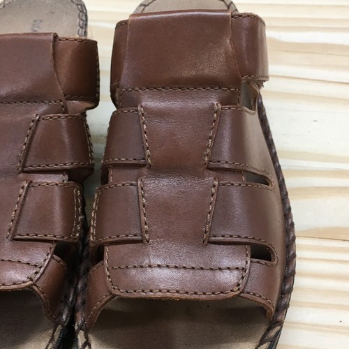 Duck Head Sandals Womens 10 M Casual Comfort Slip On Wedge Slide Brown Leather - Picture 5 of 19