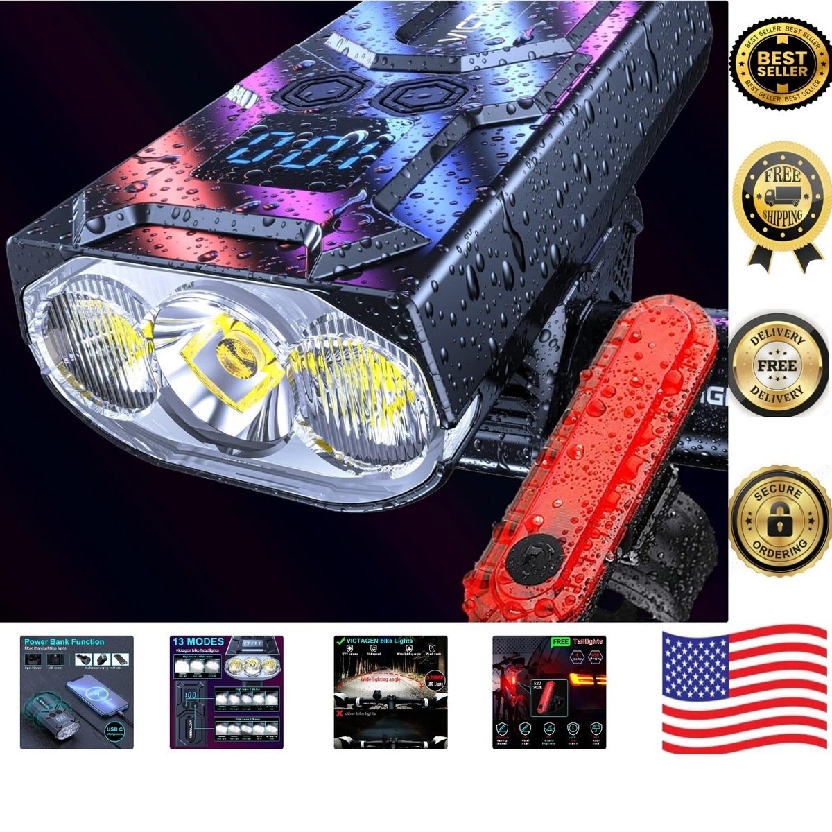 Night Rider's Choice: Super Bright Bike Lights 8000 Lumens with