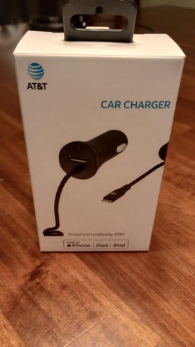 AT&T Car Charger 40W with USB-C Port & iPhone Cable Black | eBay