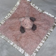 Mary Meyer Baby Pink Pig Lovey Blankie Security Infant Soft Cuddle Cream Gray