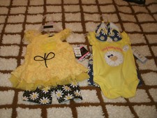 Girls 2  3 piece outfit sets size 0-3 months