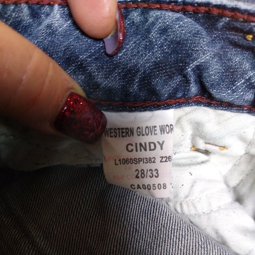 Silver Jeans Womans 28/33 Western Glove Works Cindy Blue Jeans - Picture 13 of 14