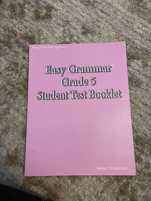 Easy Grammar Grade 5 Student Test Booklet