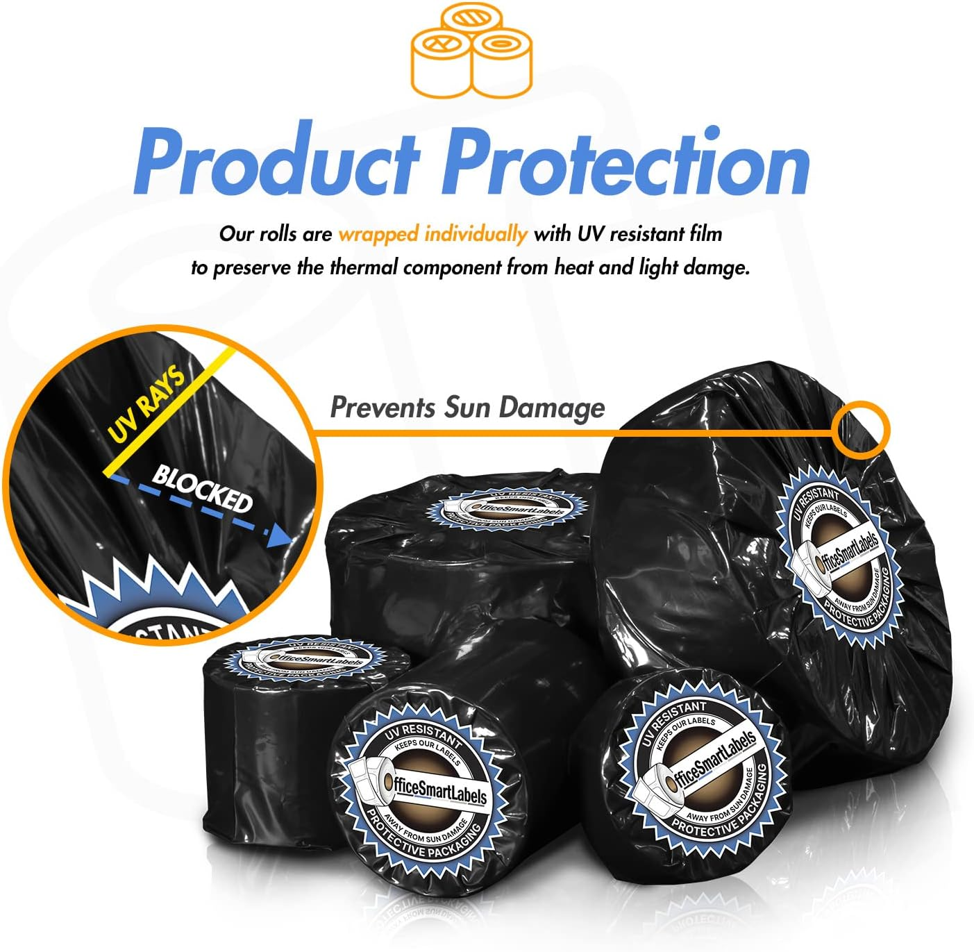 4 Rolls Direct Thermal Labels 1.25