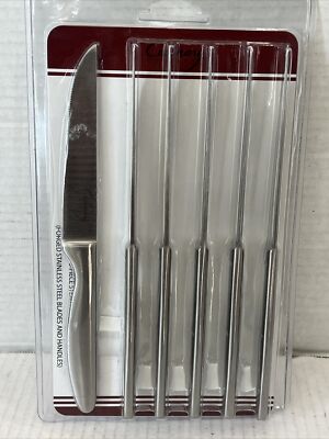 Culinary Concepts 6-Piece Steak Knife Set Forged Stainless Steel Blades 64313