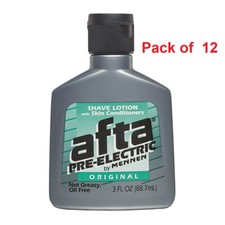 12 PACK, Afta PRE-ELECTRIC ORIGINAL Mennen Shave Lotion Skin Conditioner 3 oz.