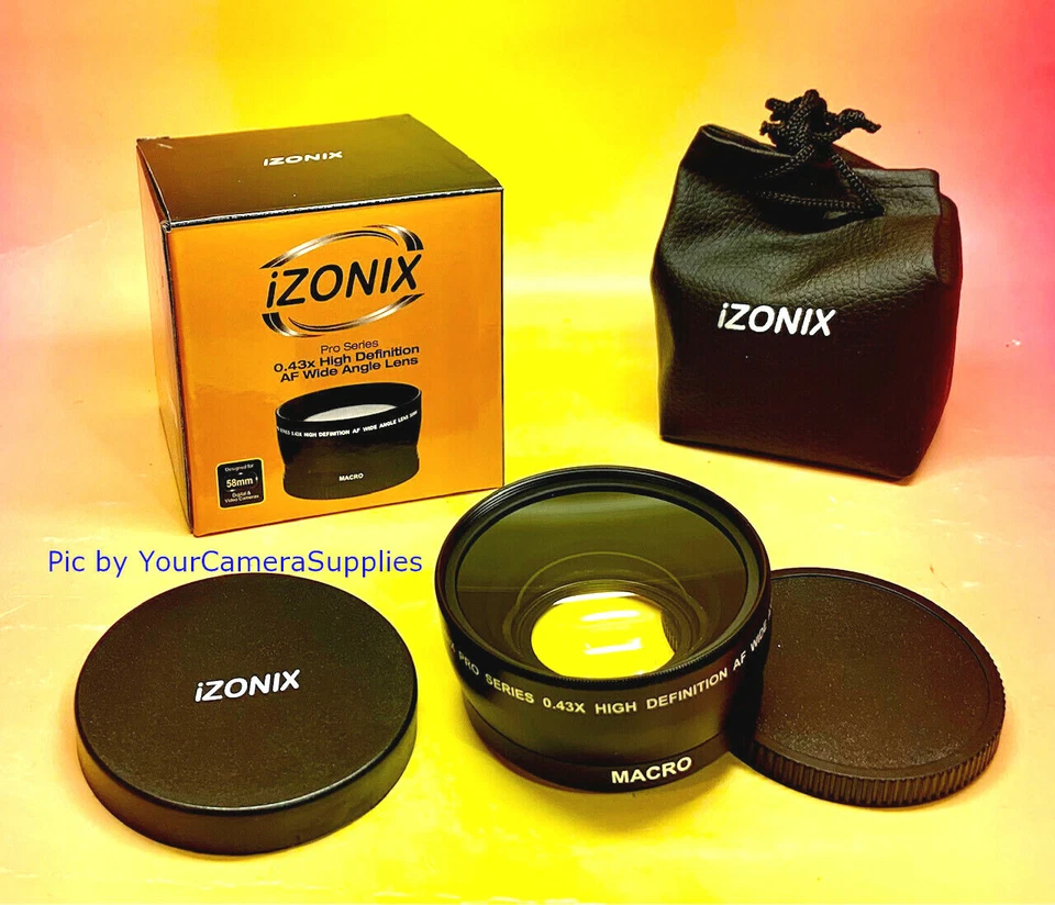 0.43x WIDE+2.2x TELEPHOTO LENS 58mm to CANON EOS REBEL DSLR 18-55mm T5i T4i T3i - Image 3 of 4