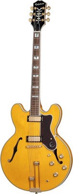 Epiphone Sheraton Natural Semi-Acoustic Electric Guitar with Gig Bag