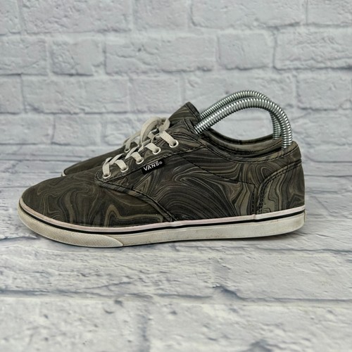 Vans Gray Marble Swirl Comfort Low Top Athletic Shoes Sneaker Black Women Sz 7.5 - Picture 5 of 12