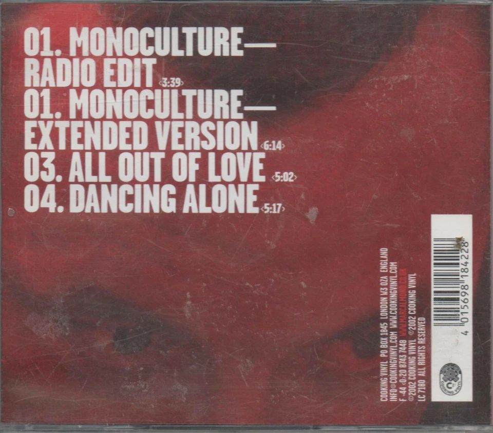 SoftCell Monoculture Maxi CD NEU Extended Version All Out Of Love Dancing alone - Bild 2 von 2