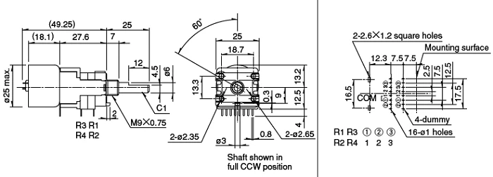 Japan ALPS Motor Volume Potentiometer 100K*4 Channel Volume Motor Knob 4.5V 6V - Image 4 of 4