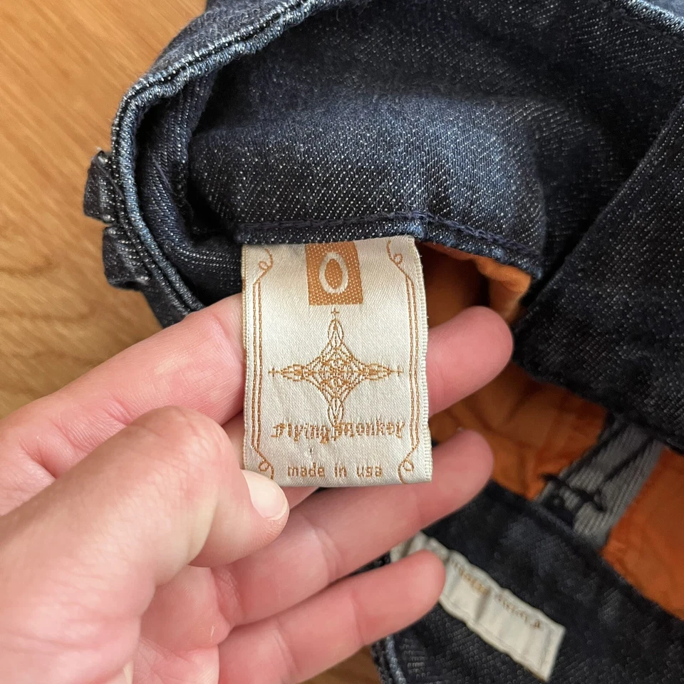 HIGH RISE SUPER FLARE WITH TROUSER HEM VINTAGE FLYING MONKEY JEANS 0 - Image 3 of 4