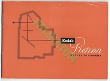 Vintage Kodak Retina Reflex III Camera Manual INV-2857