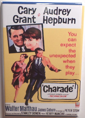 Charade MAGNET 2'' x 3'' Refrigerator Locker Movie Poster Grant Hepburn FREE SHIP