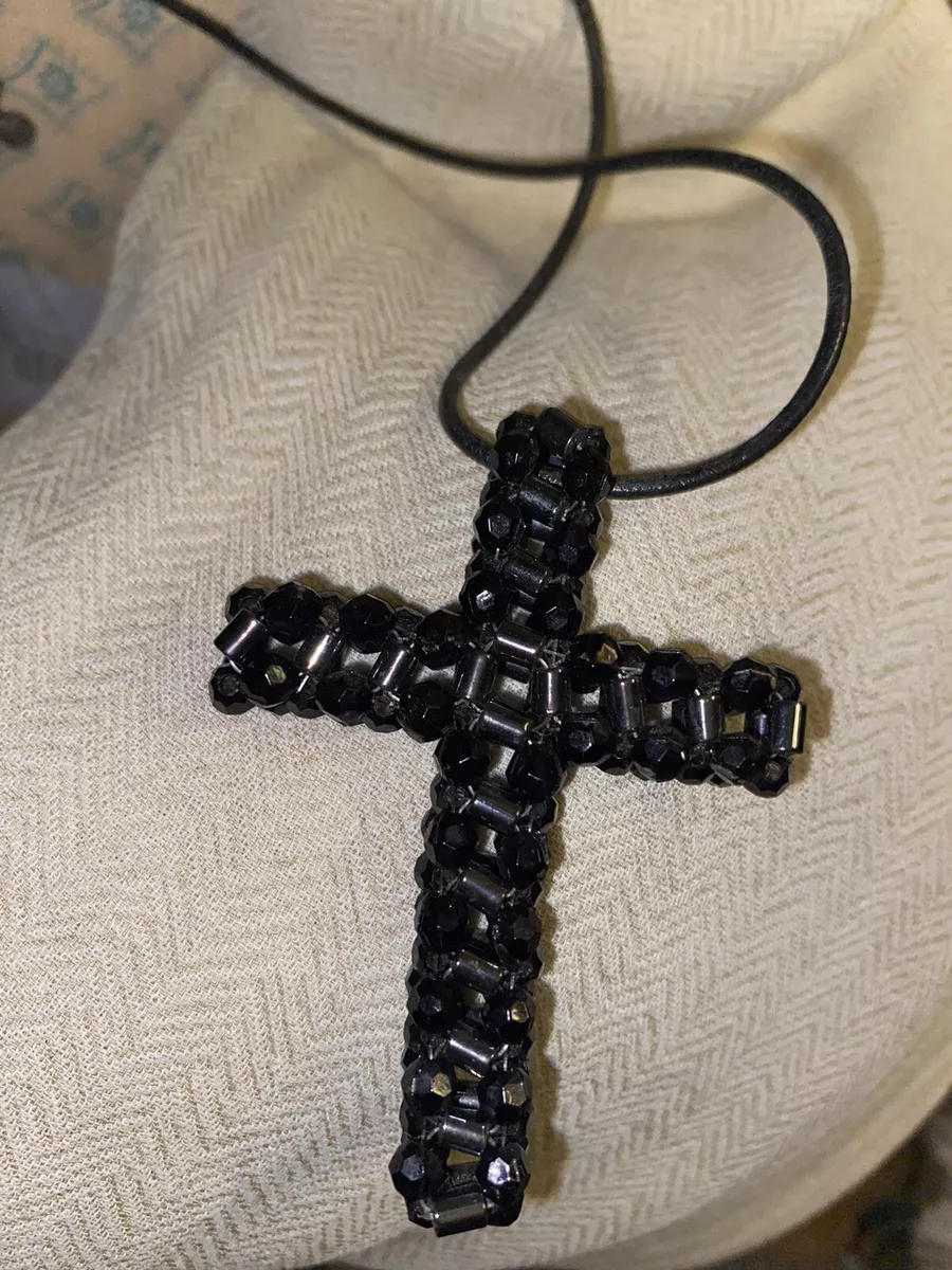 Beaded store cross necklace