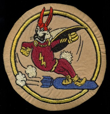 完全手描きパッチ■859 Bombardment Squadron WWII USAAF 715th Bomb SQ 448th Bomb Group 8th AF B-24
