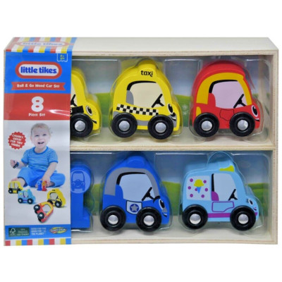 Little Tikes Wood Car Toys Set for Kids, Compatible for Thomas Brio Train Track