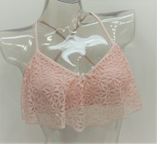 Ninety Five Cut Out Flounce Bikini Top Swimwear Juniors' Ladies M,L