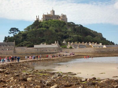 Foto 6x4 Damm zum St. Michael's Mount Marazion Besucher nutzen 2005