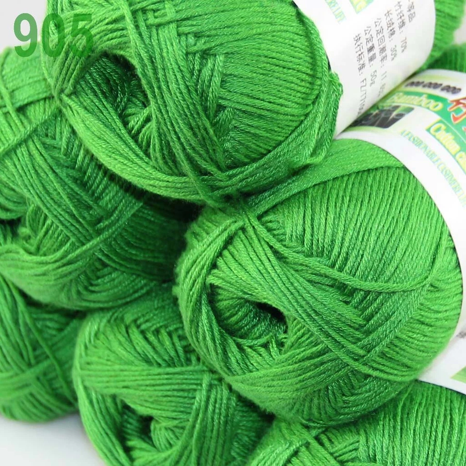 Sale Lot 6SkeinsX50g Soft Bamboo Cotton Baby Wrap Hand Knitting Crochet Yarn 905 - Image 3 of 4