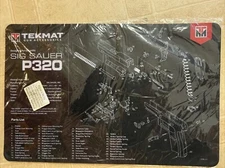 Tekmat Armorers Bench Mat 11''x17'' Sigarms P320 Black: 17-SIGP320