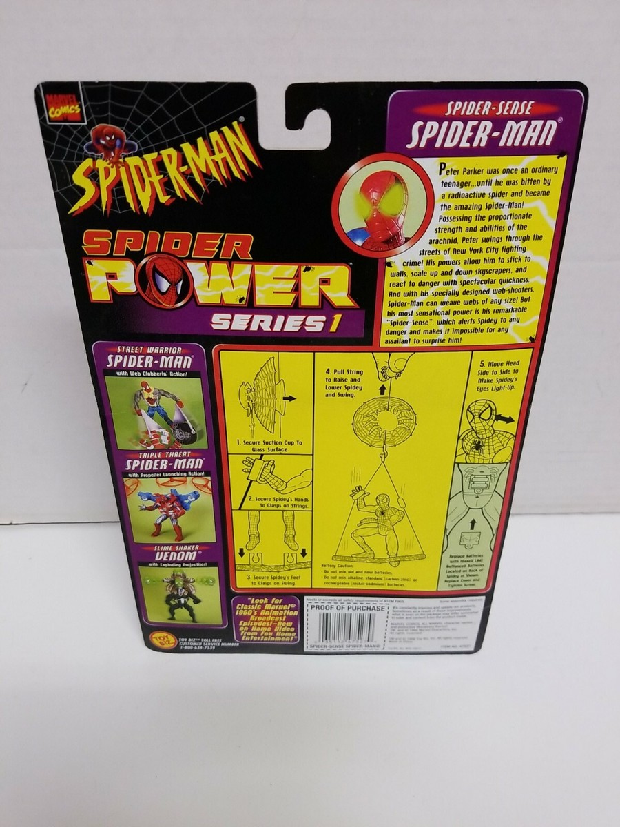 1998 Toybiz Spider-Man Spider Power Spider-Sense Factory Sealed