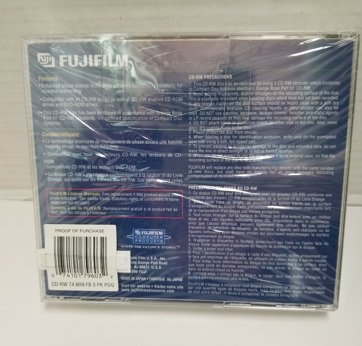 Rewritable 74-minute CD-RW 3-pack For Computer Data Fuji 3-Pack CD-RW ...