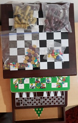 3 layers Combination Game chess Board 12 1/2'' H x 12 1/2''W weight around 8