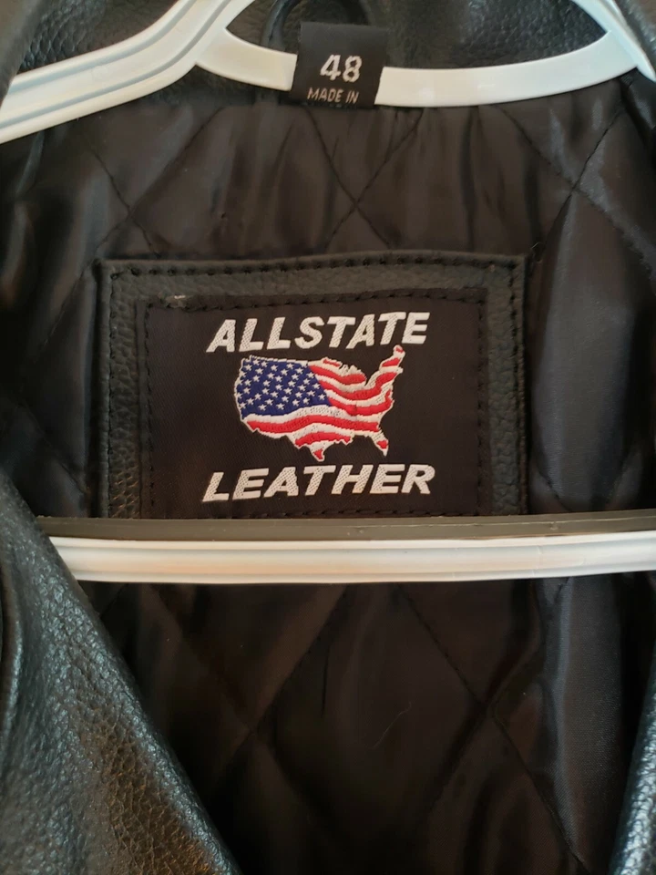 Chaqueta 48 Harley Davidson Miller Lite Cerveza Motociclista Cuero Motocicleta Raro Logo Foto 3 de 4