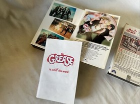 Grease/Grease 2 (VHS, 1996, 2-Tape Set) Plus A Screenplay Script & Mega CD singl