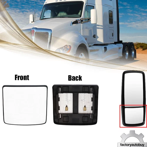 For Kenworth T680 T880 Mirror Convex Small Glass W/Heat Wide angle Lower Glass