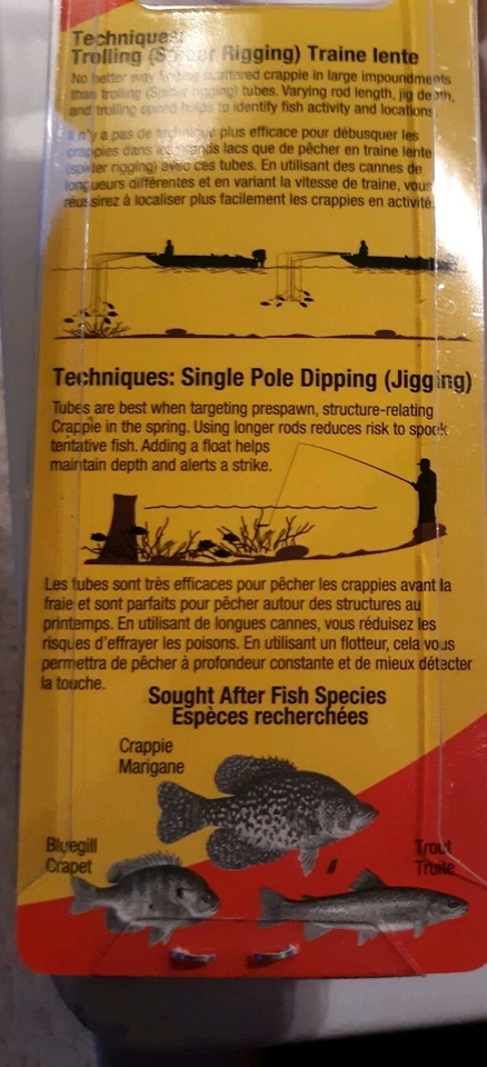 Рыболовные приманки для ловли окуня форели Johnson Crappie Buster Tubes лот из 2 разноцветных - Изображение 4 из 4