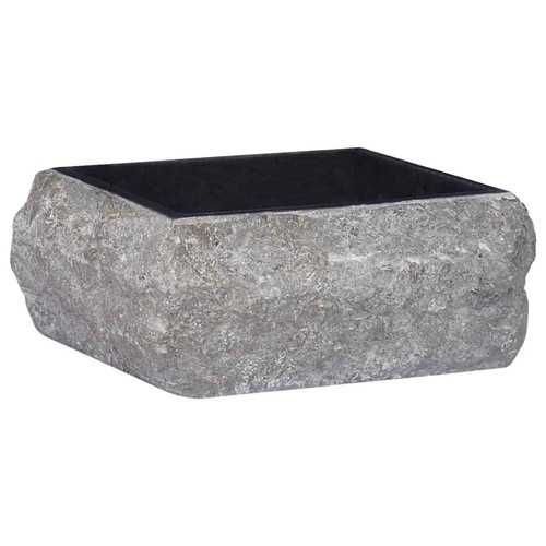 Sink Black 11.8"x11.8"x5.1" Marble vidaXL - 第 1/6 張圖片