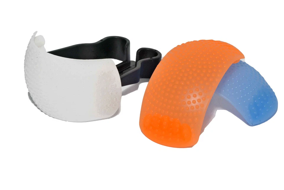 Pop Up Universal 3 Color Flash Diffuser Set for DSLR Camera Pop-Up Flash - Image 2 of 2