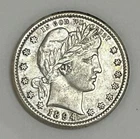 1894-O New Orleans Mint Silver Barber Quarter About Uncirculated Details