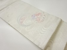 7554344: JAPANESE KIMONO JAPANESE NAGOYA OBI / EMBROIDERY / WOVEN STREAM