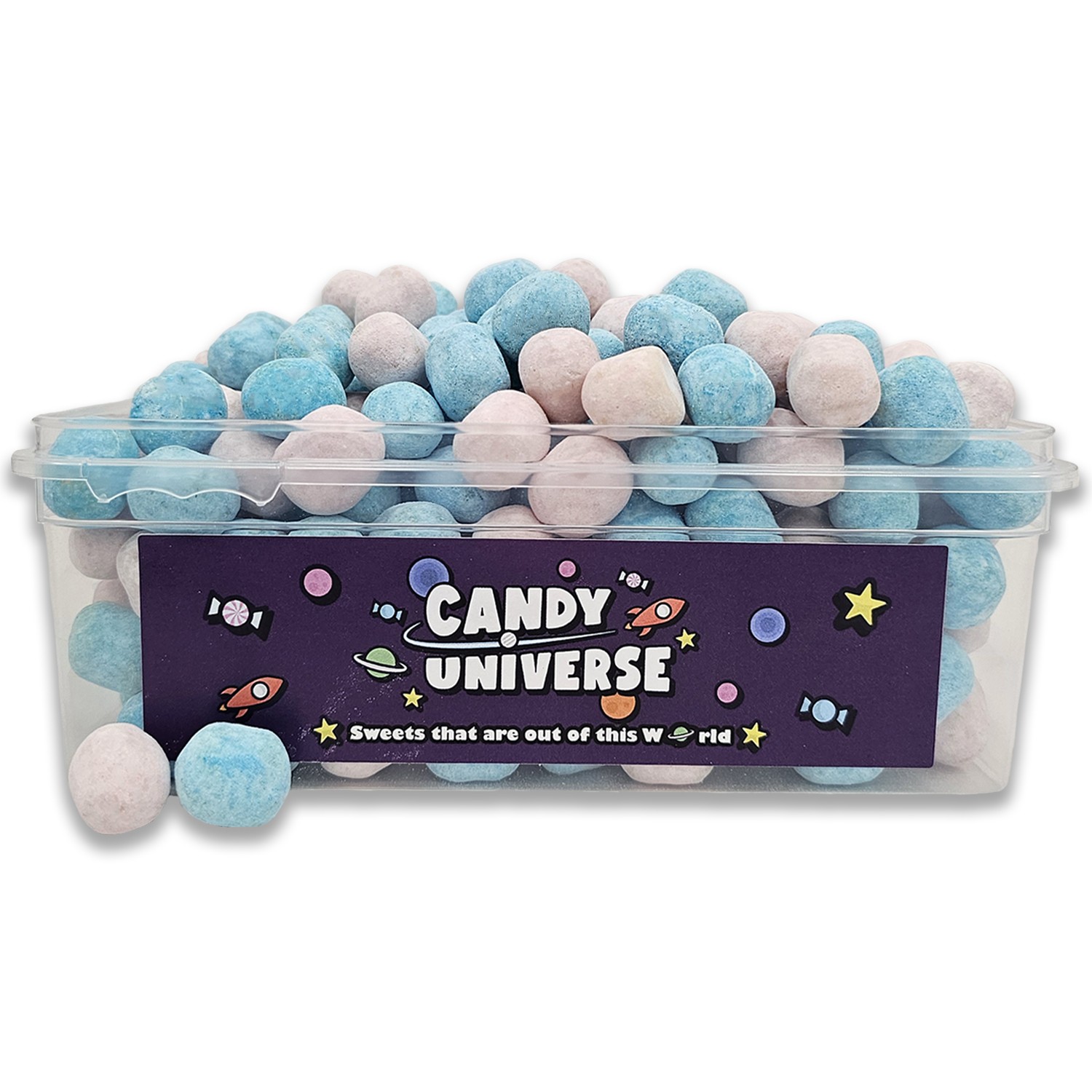 Candy Universe Bubblegum Bon Bons Tub 800g - Retro Chewy Bubblegum Bon Bons