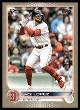2022 Topps #418 Jack Lopez Gold SN Boston Red Sox